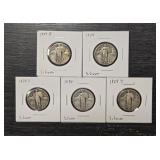 (5) Standing Liberty Quarters #2