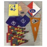 (5) Boys Scouts Bandannas/Scarves & (5) Flags