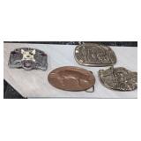 (4) Vintage Belt Buckles