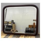 Dark Brown Framed Mirror