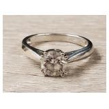 Sterling & Cubic Zirconia Stamped Ring