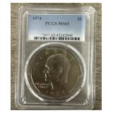 1974 PCGS MS65 Ike Dollar