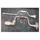 (2) Vintage Hand Drill & Hand Socket