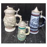 (3) Beer Steins