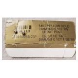 14k Yellow Gold & Diamond Post