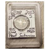 2003-S Illinois State Quarter 90% Silver