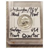 1964 Silver Washington Head Quarter
