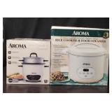 (2) Aroma Rice Cooker & Food Steamer