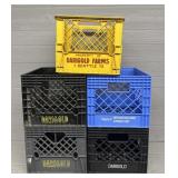 (5) Plastic Milk Crates