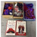 Assorted Red Hat Society Supplies