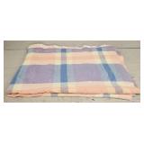 Wool Pink & Blue Blanket