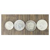 (3) Netherlands Silver Quarters & (1) Silver Dime