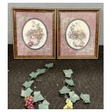 (4) Framed Fruit Prints and Decor