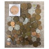 1oz Copper Buffalo & Mixed Foreign Coins