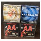 (4) Boxes 12 Gauge Shotshells Ammo