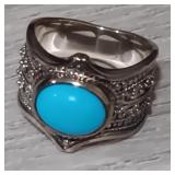 Sterling Silver Ring With Turquoise Stone