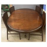 (5) Oval Pedestal Dining Table w/ Chairs