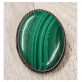 Navajo Sterling Malachite Bolo Piece