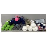 Assortment of Yarn & Travel Bag