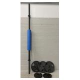 Barbell w/ (3) 10lb Plates & (2) 5lb Plates