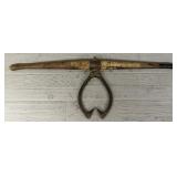 Antique Two Man Log Carrying Tongs