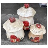 (3) Mushroom Jars