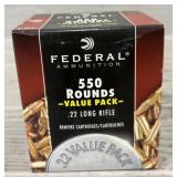 (550) Rounds of Federal .22LR Ammo
