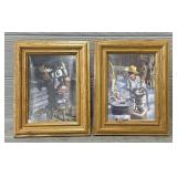 (2) Signed Cowboy/Cowgirl Framed Prints