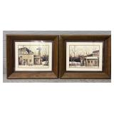 (2) Robert Nidy Barn Framed Prints