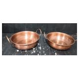 (2) Copper Bowls