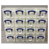 (16) Small Plastic Storage Containers