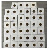 (40) Assorted Wheat Cents