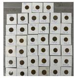 (39) Assorted Wheat Cents