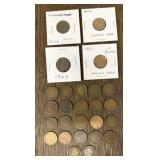 (26) Various Indian Head Pennies