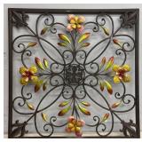 Metal Wall Art Window Grill Floral