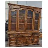 Beautiful One Piece China Hutch w/ Glass