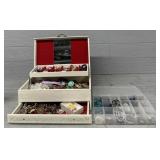 (2) Jewelry Boxes Filled with Fashion Jewelry