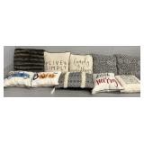 (10) Various Decorative Throw Pillows