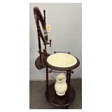 Vintage Basin Stand w/ Haeger Basin & Pitcher
