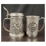 (2) Pewter Beer Steins