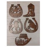 5-Piece Wood Cowboy Cutout