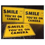 (3) Smile Camera Signs