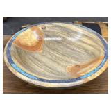 Lazy Susan Finely Polished Pine Decor Bowl