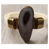 Agate Brass Bracelet