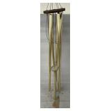 Large Wood and Gold Tone Wind Chime