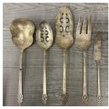 (5) International Deep Silver Utensils