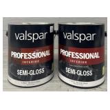 (2) Valspar Semi-Gloss Gallon Paint