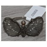 Sterling Silver 18k Butterfly Ring