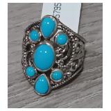 Samuel B Sterling Silver Ring With Turquoise