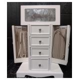 White Jewelry Box With Jewelry
